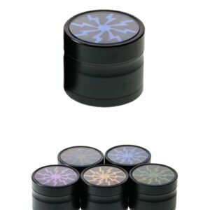 2″ Nice Glass 4-Piece Small Thunderbolt Grinder - Jupiter Cannabis Winnipeg