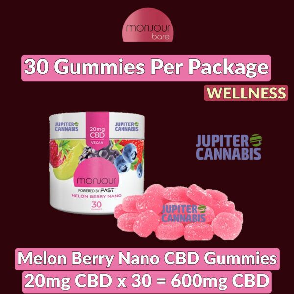 Monjour Melon Berry Nano CBD Gummies