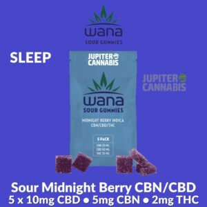 Wana Sour Midnight Berry CBN/CBD 5 Pack