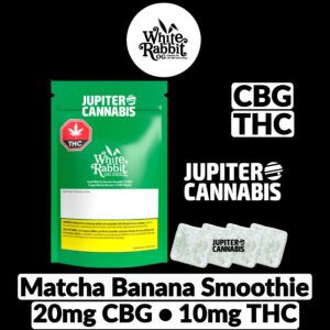 White Rabbit OG Rapid Matcha Banana Smoothie 1:2 CBG Gummies