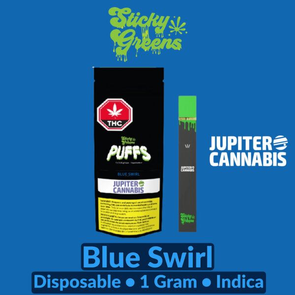 Sticky Greens Blue Swirl Disposable Vape