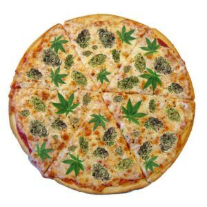 DabPadz 5" Round Fabric Top 1/4" Thick "Weed-zza" - Jupiter Cannabis Winnipeg