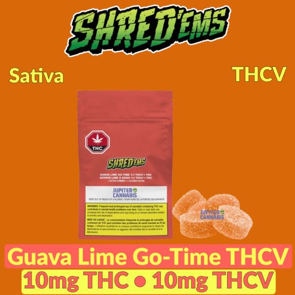 Shred'Ems Guava Lime Go-Time THCV Gummies