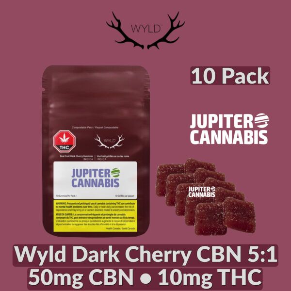 Wyld Dark Cherry CBN 5:1 Gummies