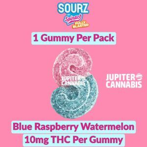 Sourz Fully Blasted Blue Raspberry Watermelon Gummy