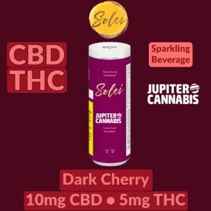 Solei Dark Cherry THC:CBD Sparkling Beverage