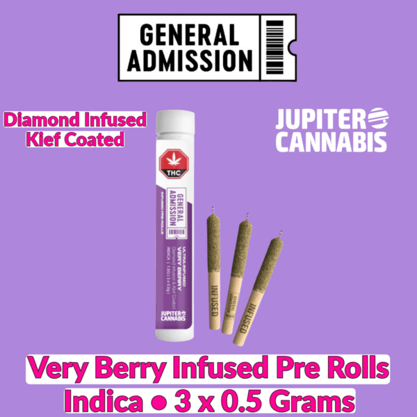 General Admission Very Berry Diamond Infused Pre Rolls