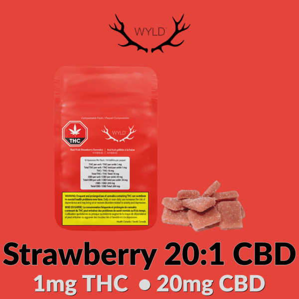 Wyld Strawberry 20:1 CBD Gummies